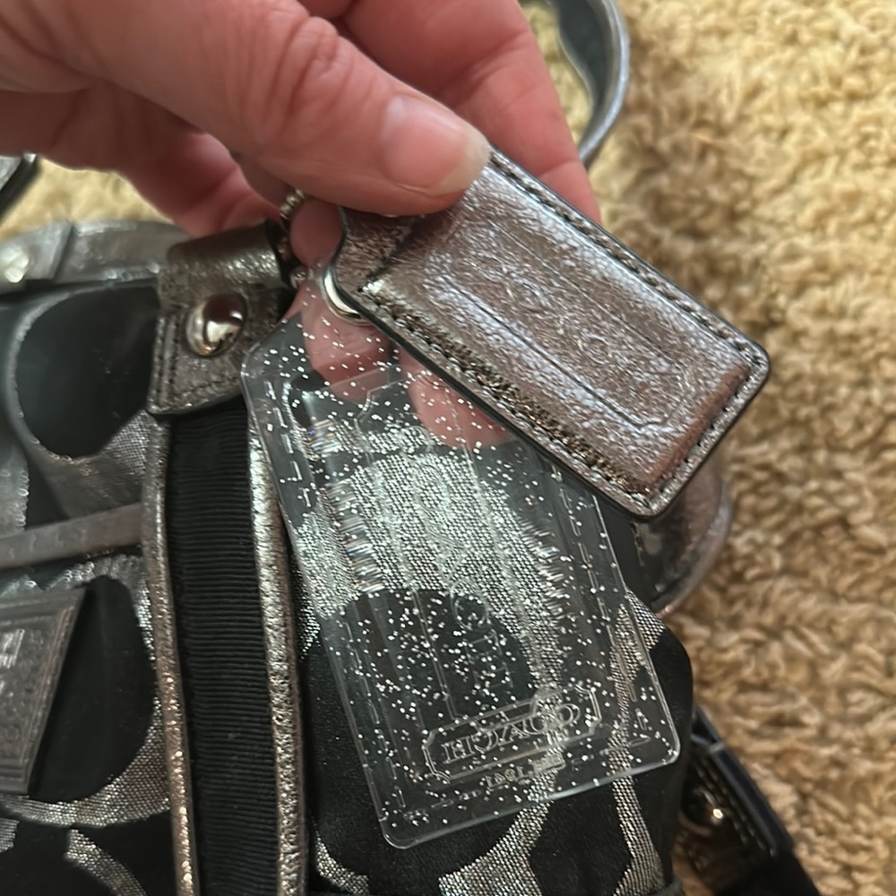 Coach Stylish Black and Silver Handbag - Picture 3 of 5